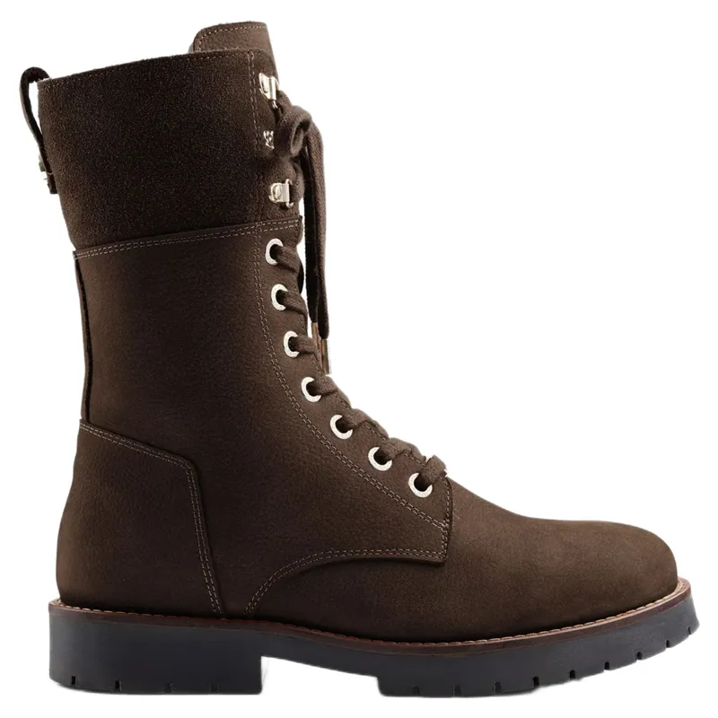 Fairfax and Favor Anglesey Shearling Lined Boot in Chocolate Nubuck