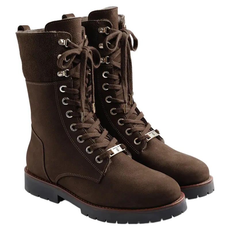 Fairfax and Favor Anglesey Shearling Lined Boot in Chocolate Nubuck-1