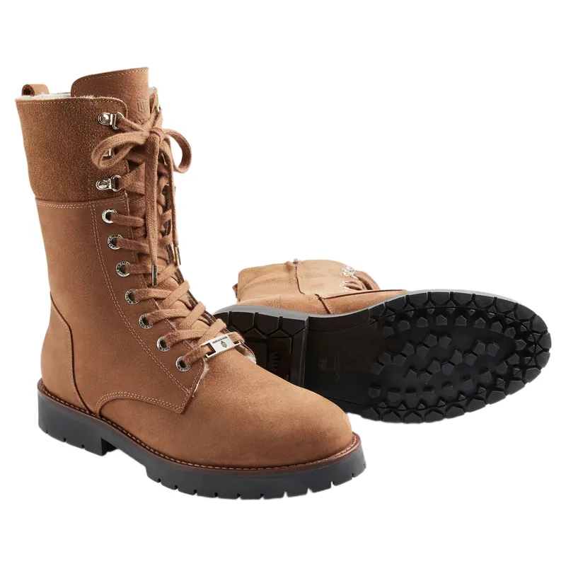 Fairfax and Favor Anglesey Shearling Lined Boot in Cognac Nubuck-3