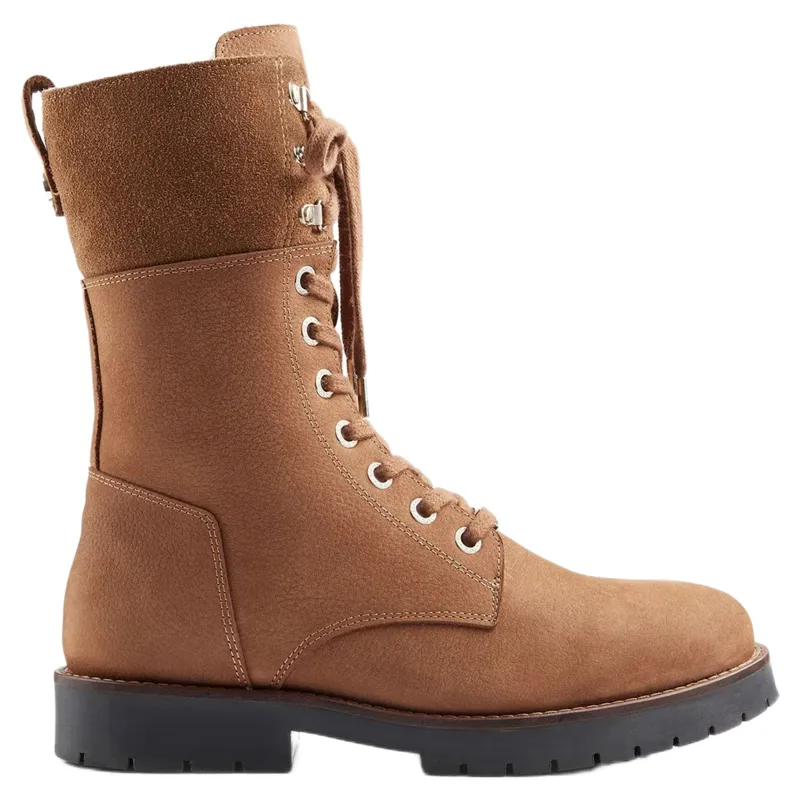 Fairfax and Favor Anglesey Shearling Lined Boot in Cognac Nubuck