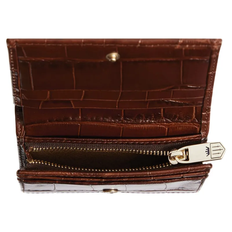 Fairfax and Favor Ashwell Purse in Conker Croc-3