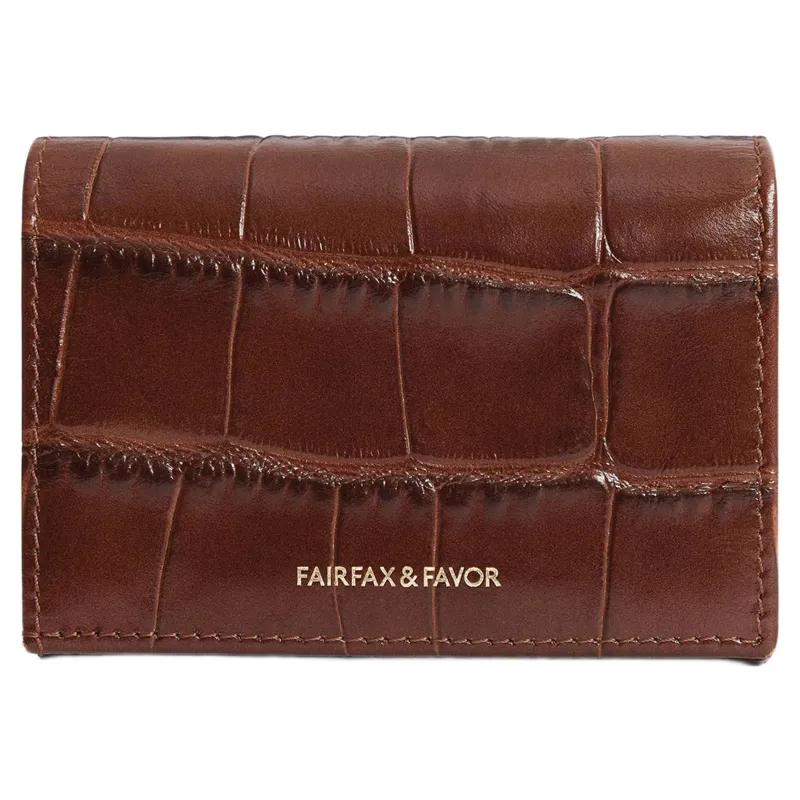 Fairfax and Favor Ashwell Purse in Conker Croc-2