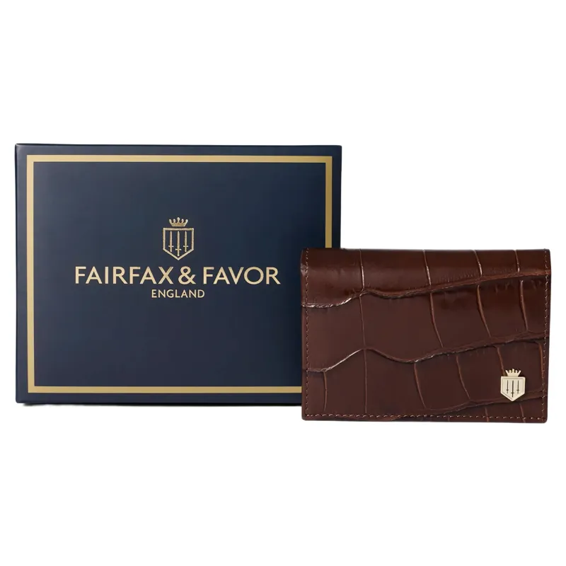 Fairfax and Favor Ashwell Purse in Conker Croc