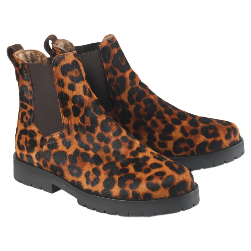 Fairfax and Favor Boudica Shearling Lined Ankle Boot in Leopard-1