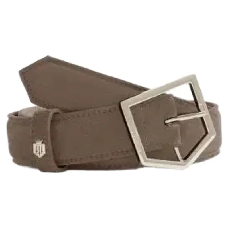 Fairfax and Favor Felbrigg Belt in Fog Suede