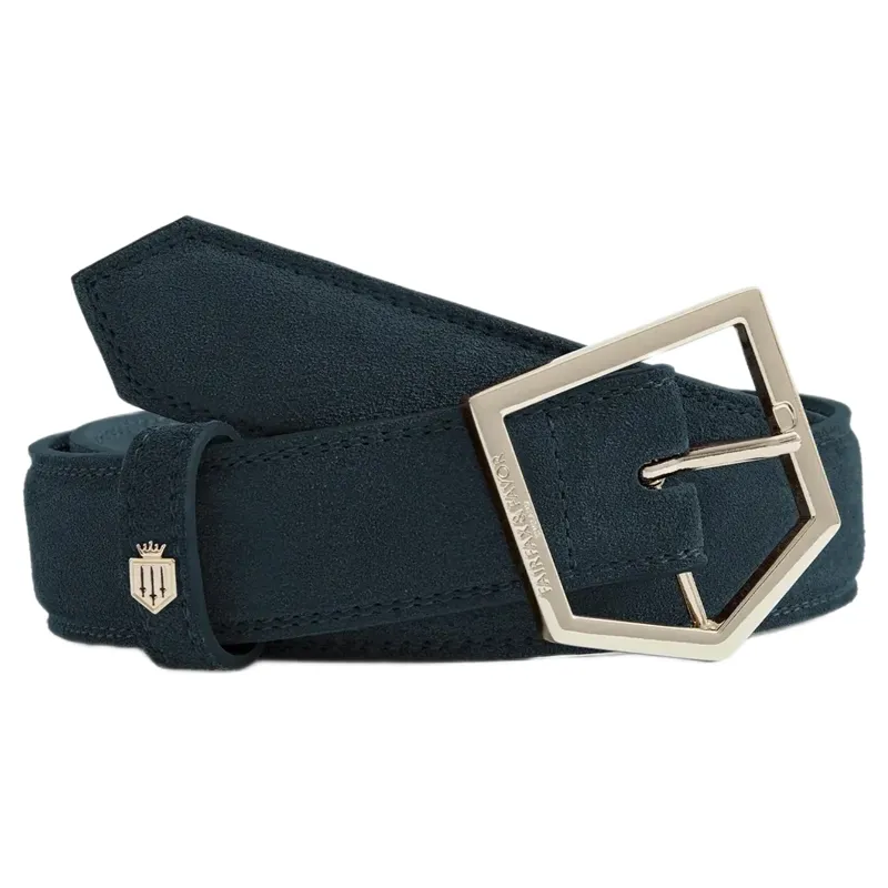 Fairfax and Favor Felbrigg Belt in Teal Suede