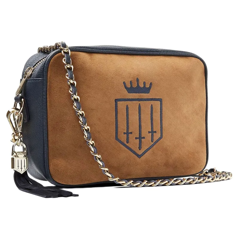 Fairfax and Favor Finsbury Crossbody Bag in Tan/Navy-1