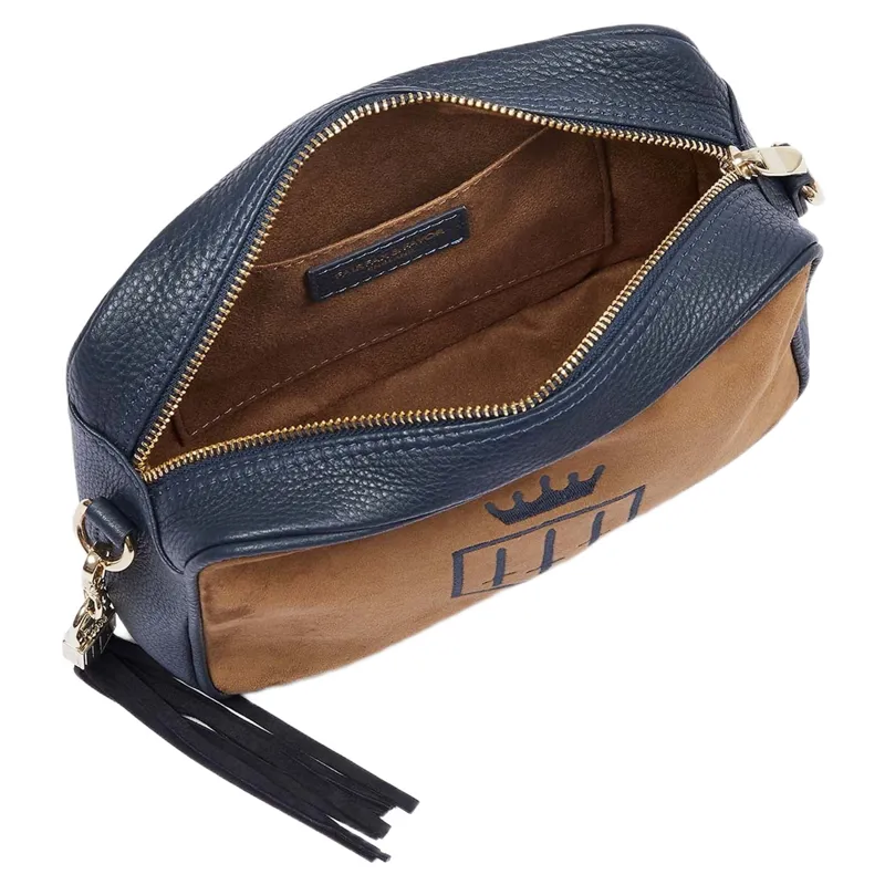 Fairfax and Favor Finsbury Crossbody Bag in Tan/Navy-3