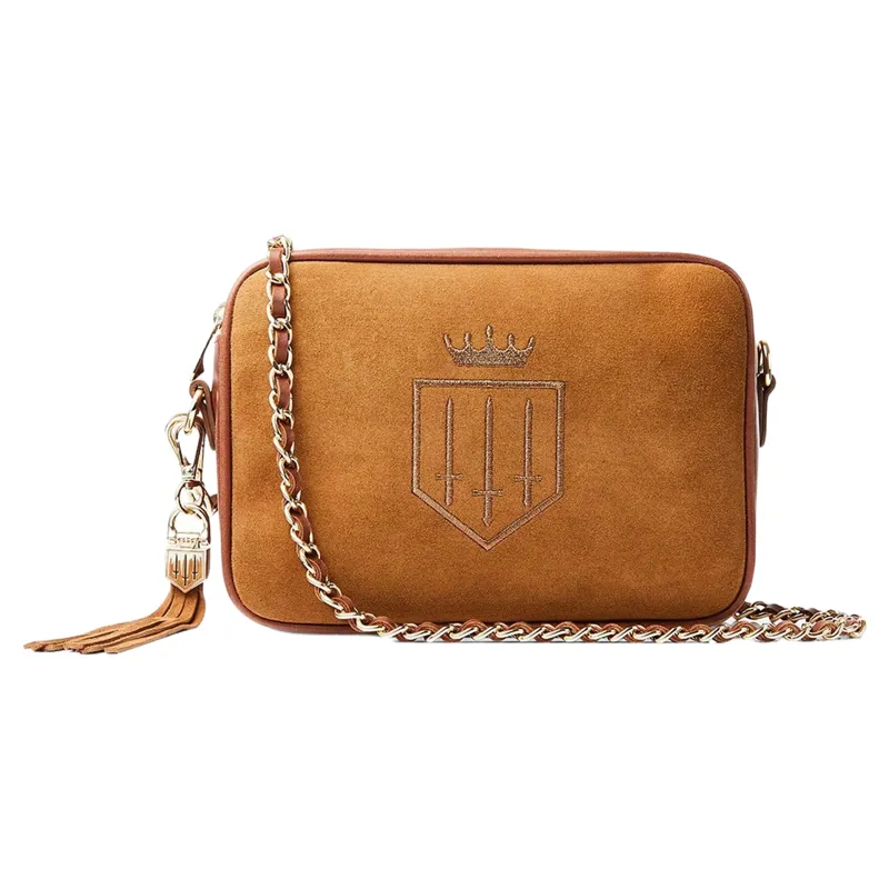 Fairfax and Favor Finsbury Suede Crossbody Bag in Tan