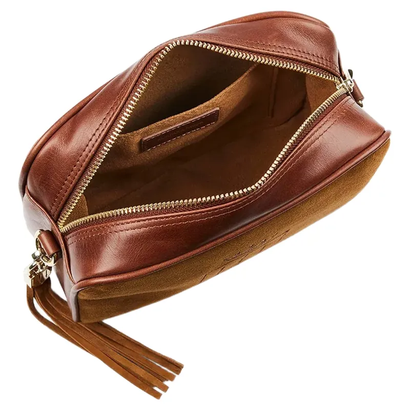 Fairfax and Favor Finsbury Suede Crossbody Bag in Tan-1