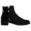 Fairfax and Favor Flat Oakham Ankle Boot in Black Suede