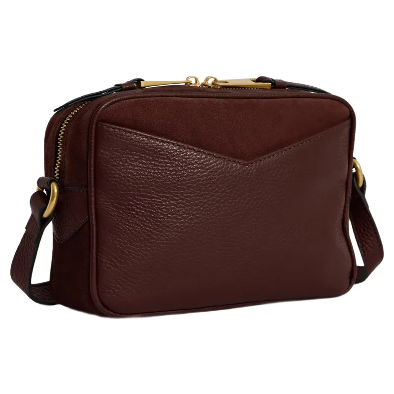 Fairfax and Favor Fulham Crossbody Bag in Port Suede-2