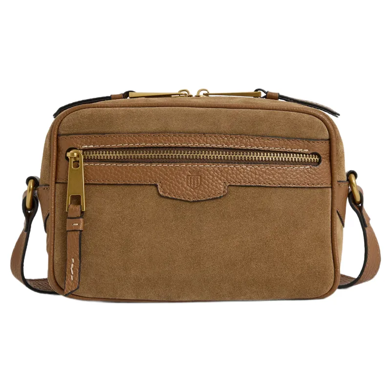 Fairfax and Favor Fulham Crossbody Bag in Tan Suede