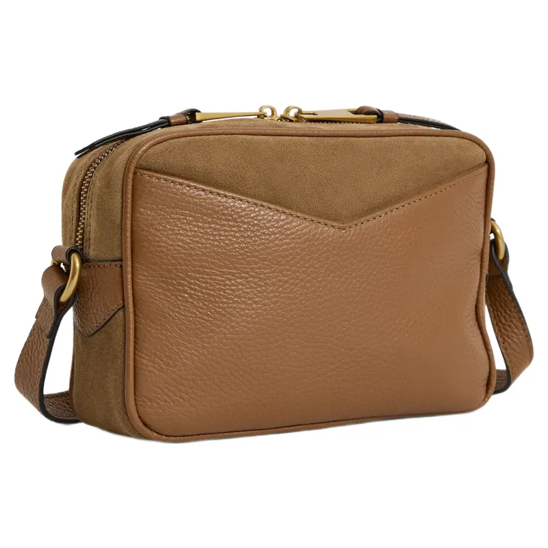 Fairfax and Favor Fulham Crossbody Bag in Tan Suede-2