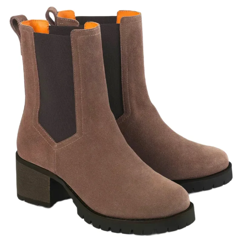 Fairfax and Favor Heeled Boudica Stockist Exclusive Boots in Deep Taupe Suede-1