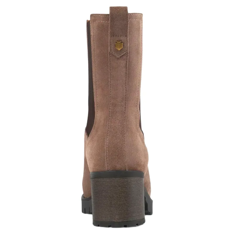 Fairfax and Favor Heeled Boudica Stockist Exclusive Boots in Deep Taupe Suede-3