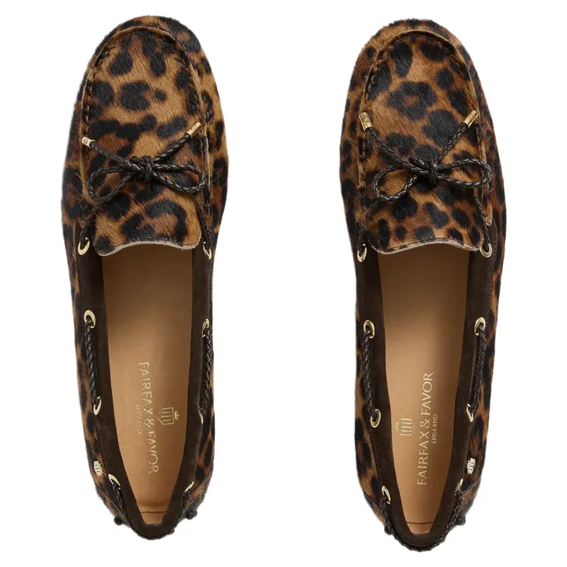 Fairfax and Favor Henley Driving Shoe in Leopard Haircalf-2