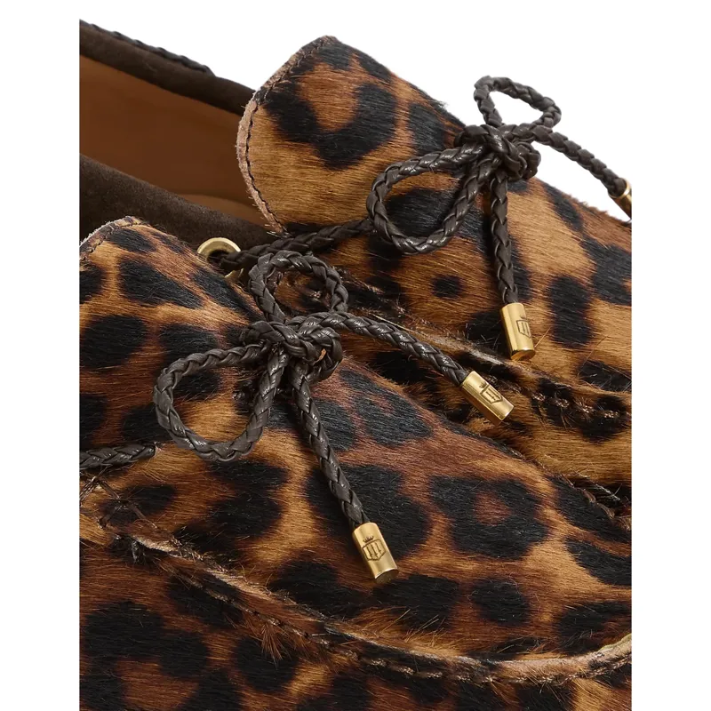 Fairfax and Favor Henley Driving Shoe in Leopard Haircalf-5