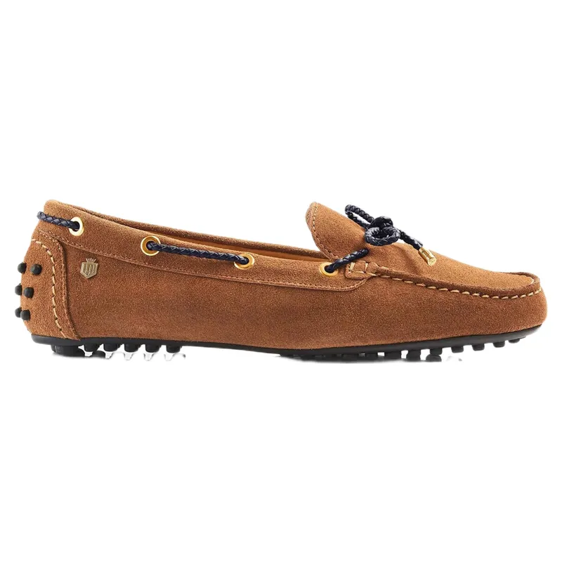 Fairfax and Favor Henley Driving Shoe in Tan/Navy
