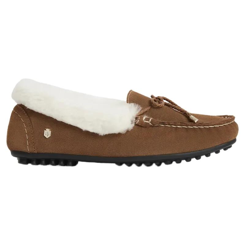 Fairfax and Favor Henley Shearling Lined Slippers in Tan