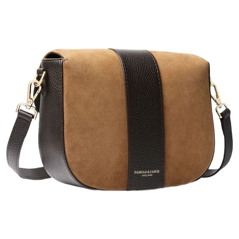 Fairfax and Favor Highcliffe Bag in Tan Suede-1