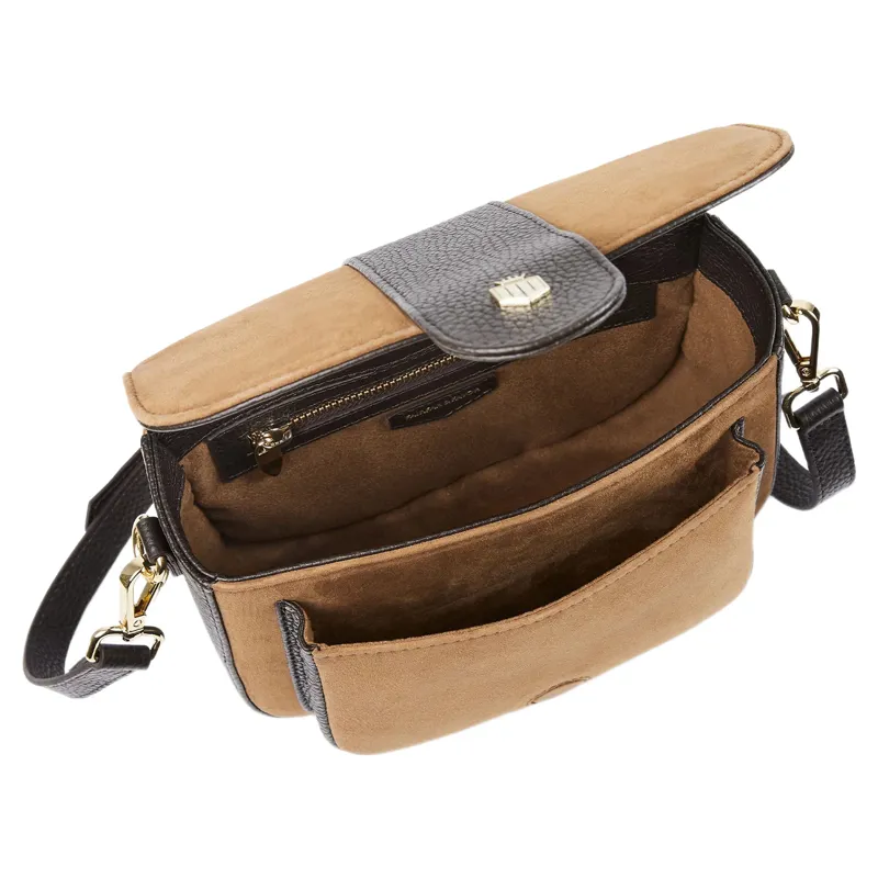 Fairfax and Favor Highcliffe Bag in Tan Suede-2