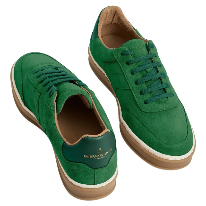 Fairfax and Favor Kendrick Trainer in Clover Green Suede-3