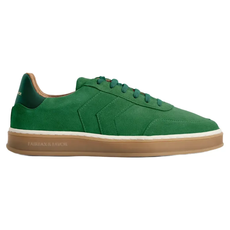 Fairfax and Favor Kendrick Trainer in Clover Green Suede