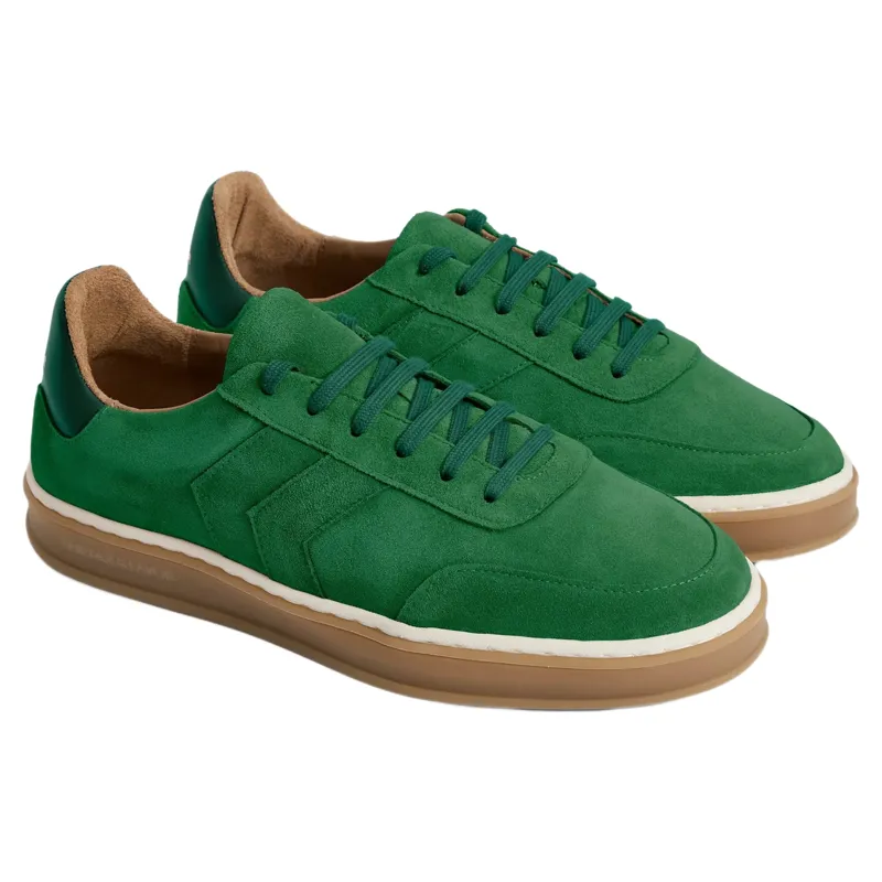Fairfax and Favor Kendrick Trainer in Clover Green Suede-1