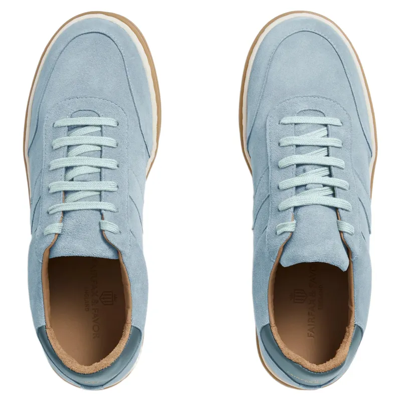 Fairfax and Favor Kendrick Trainer in Sky Blue Suede-3