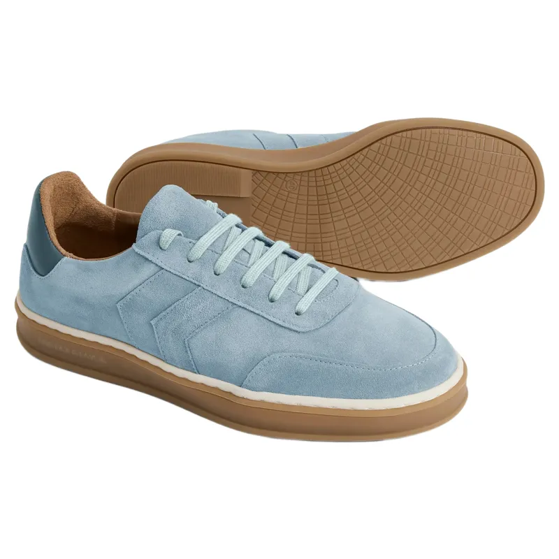 Fairfax and Favor Kendrick Trainer in Sky Blue Suede-4