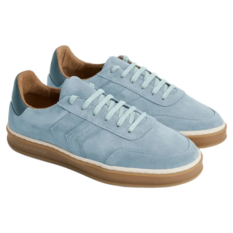 Fairfax and Favor Kendrick Trainer in Sky Blue Suede-2