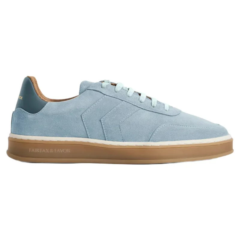 Fairfax and Favor Kendrick Trainer in Sky Blue Suede