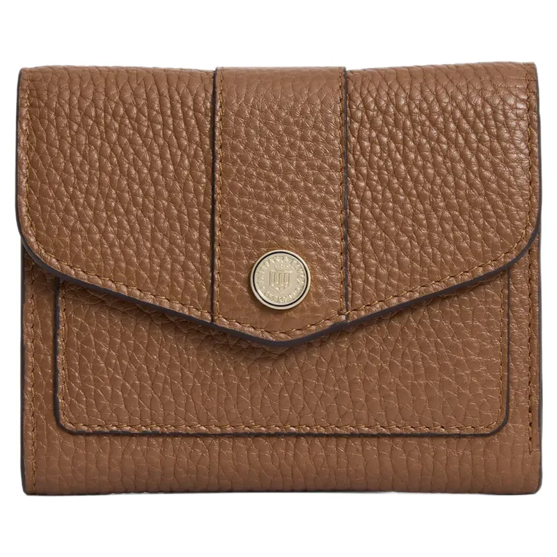 Fairfax and Favor Langford Button Purse in Tan Leather-1