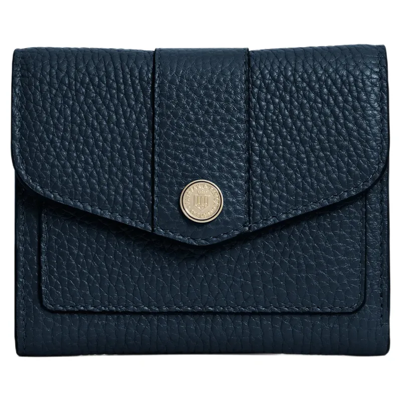 Fairfax and Favor Langford Button Purse in Teal Leather-1