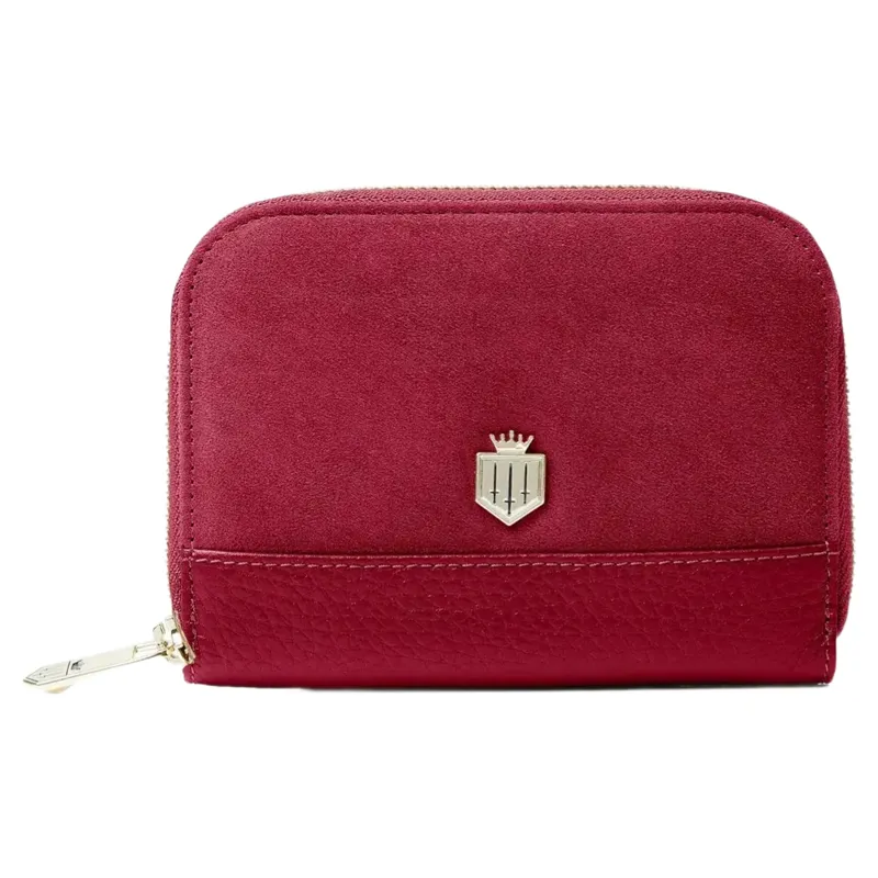 Fairfax and Favor Mini Salisbury Purse in Cherry Suede