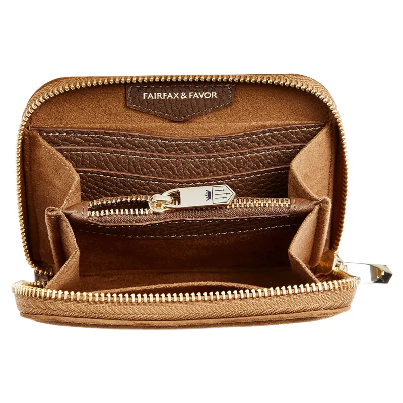Fairfax and Favor Mini Salisbury Purse in Tan Suede-3
