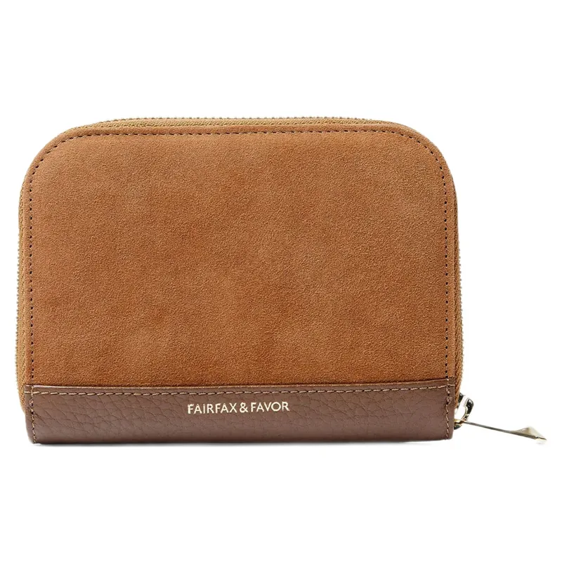 Fairfax and Favor Mini Salisbury Purse in Tan Suede-2