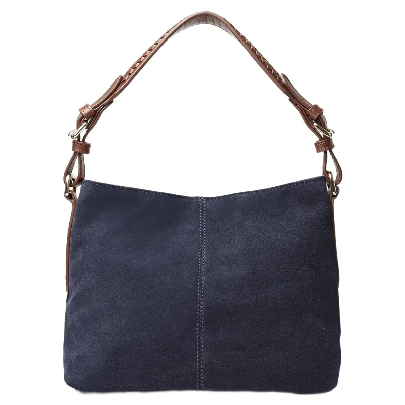 Fairfax and Favor Mini Tetbury Tote in Navy Suede-1
