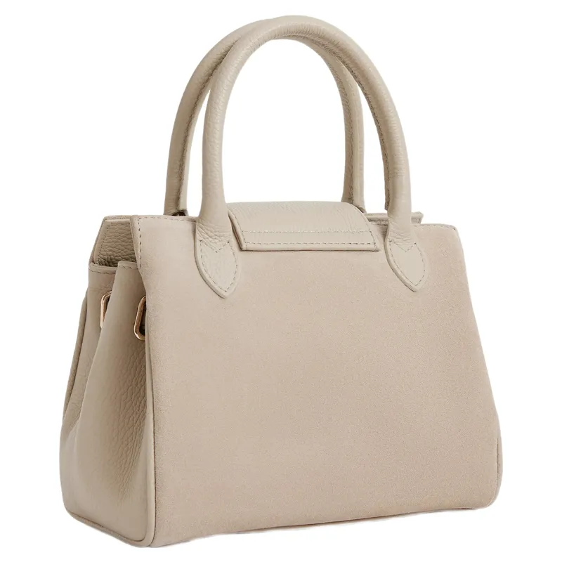 Fairfax and Favor Mini Windsor Bag in Stone Suede-2