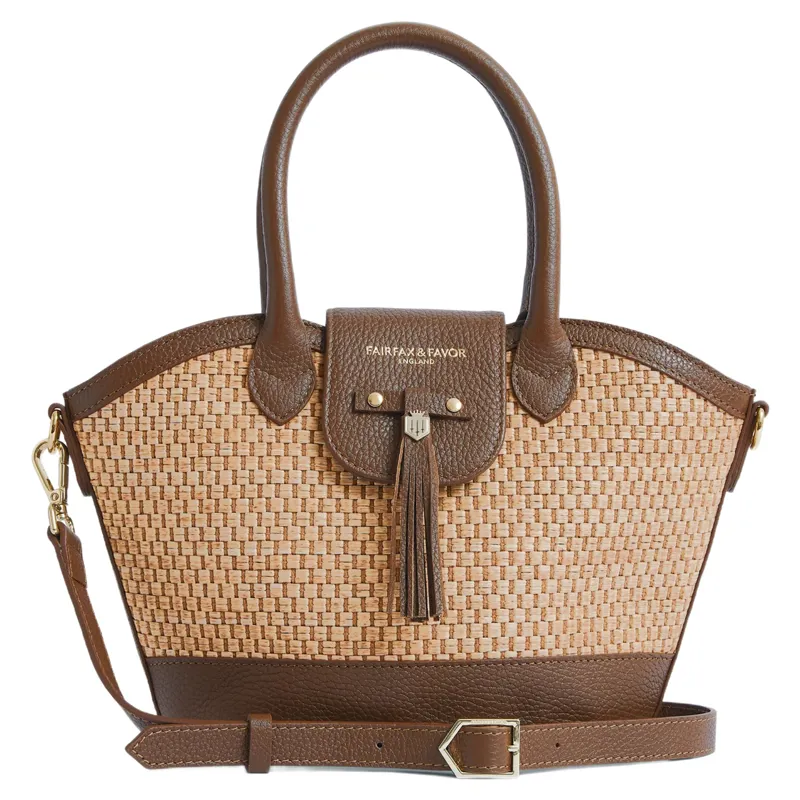 Fairfax and Favor Mini Windsor Basket Bag in Tan Leather