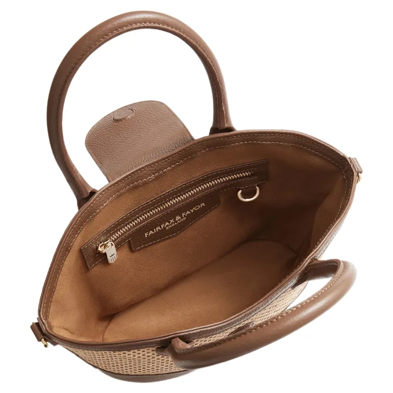 Fairfax and Favor Mini Windsor Basket Bag in Tan Leather-3