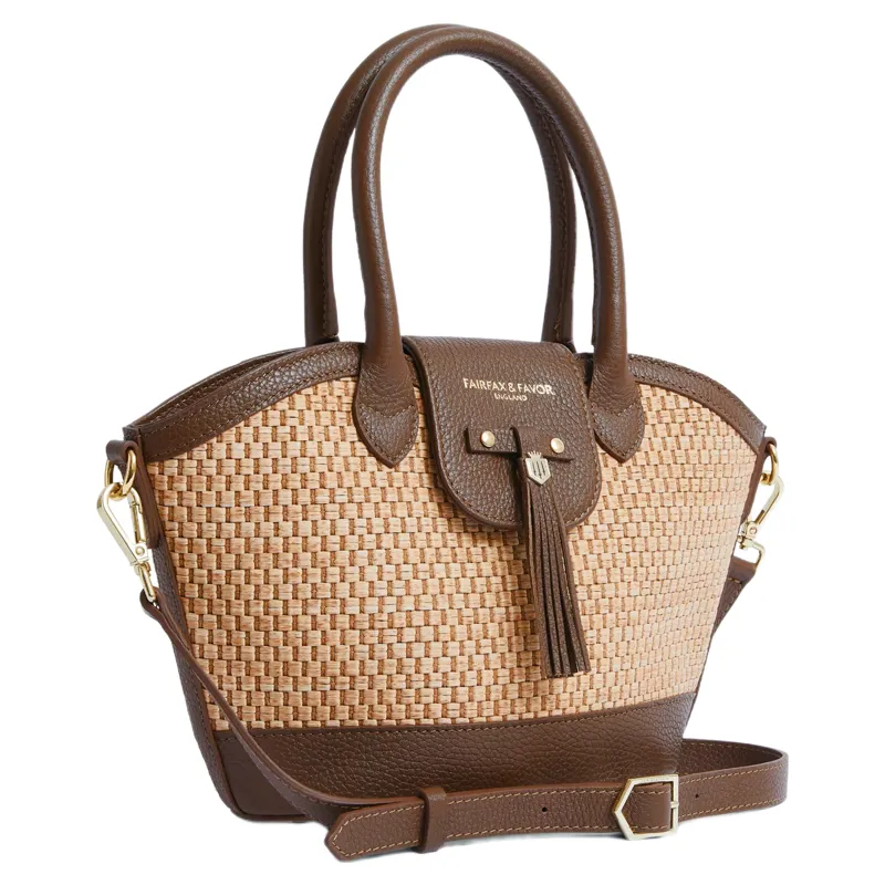 Fairfax and Favor Mini Windsor Basket Bag in Tan Leather-1