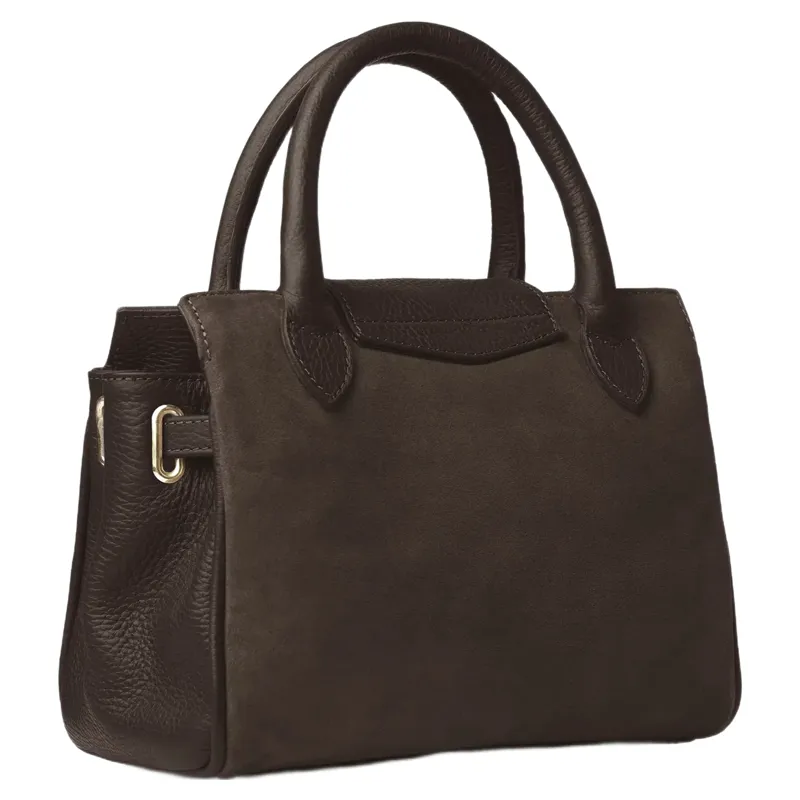 Fairfax and Favor Mini Windsor Handbag in Chocolate Suede-2