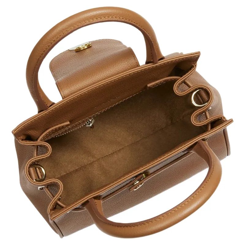Fairfax and Favor Mini Windsor Handbag in Pebbled Tan Leather-1