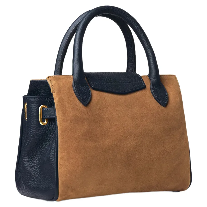 Fairfax and Favor Mini Windsor Handbag in Tan/Navy-2