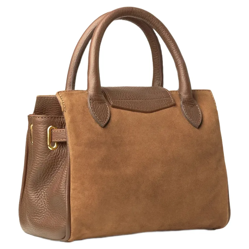 Fairfax and Favor Mini Windsor Handbag in Tan Suede-2