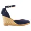 Fairfax and Favor Monaco Wedge Sandal in Navy