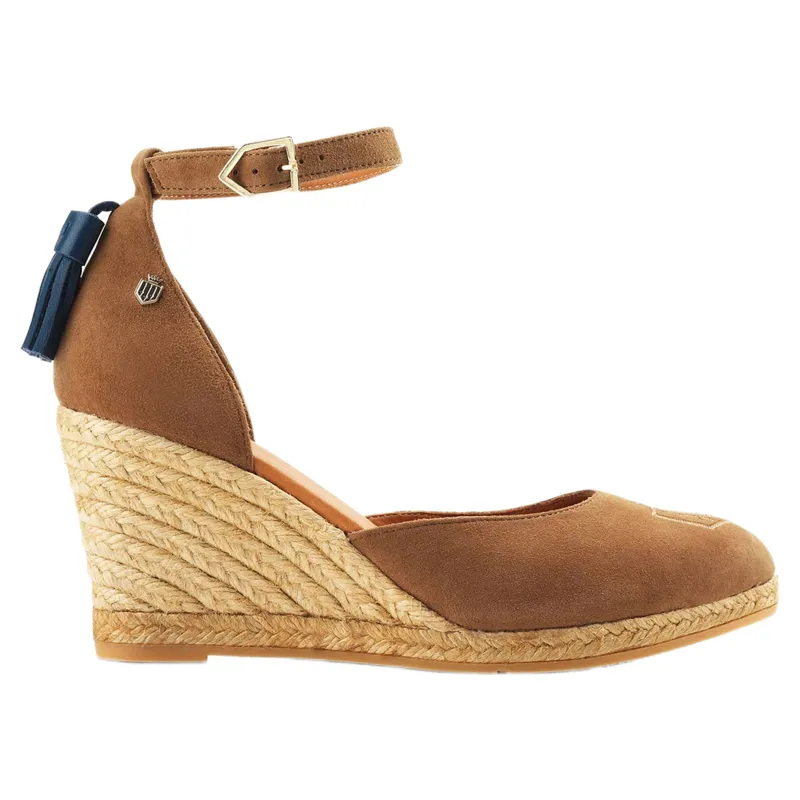 Fairfax and Favor Monaco Wedge Sandal in Tan
