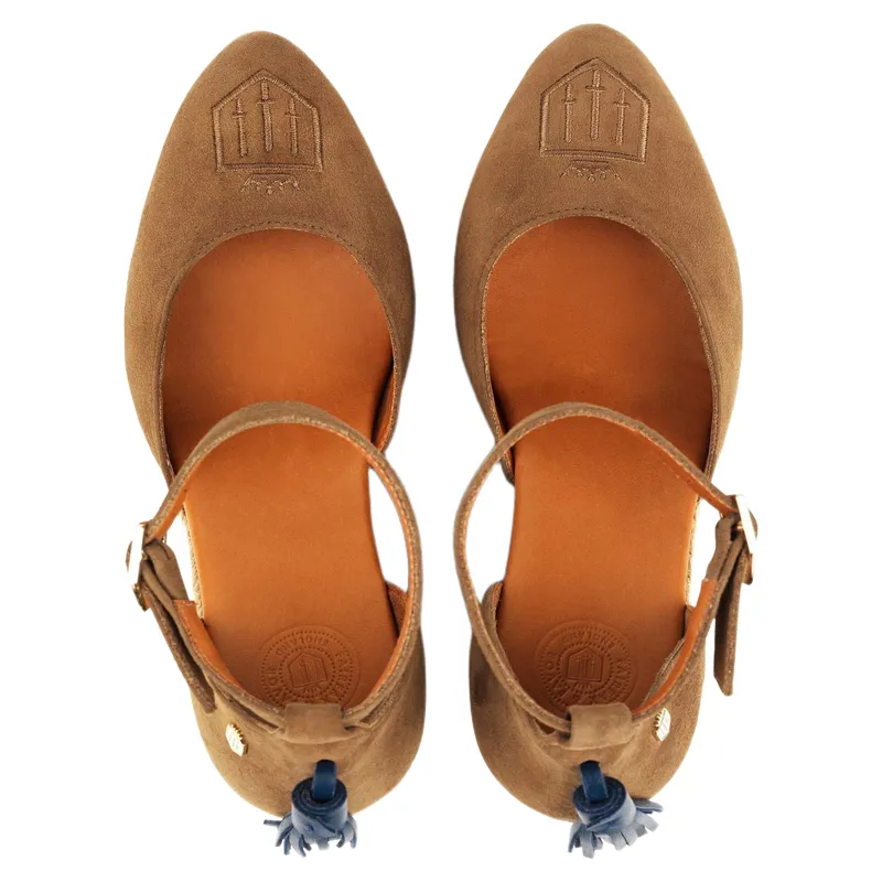 Fairfax and Favor Monaco Wedge Sandal in Tan-2